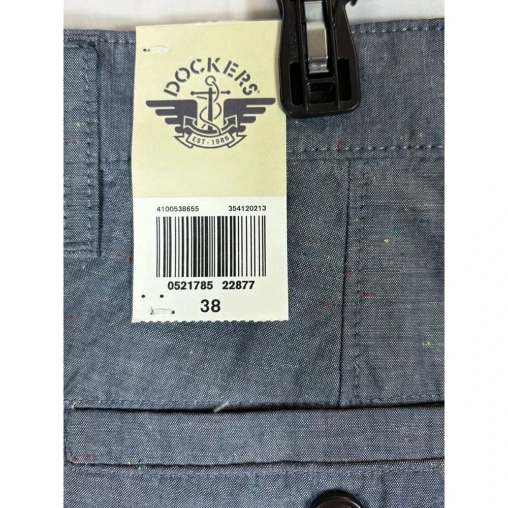 Dockers Perfect Shorts Classic Fit Cotton Twill Blue Gray Men’s 38 NWT